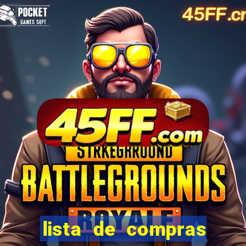lista de compras para 2 pessoas